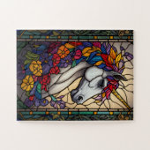 stained glass unicorn puzzel (Horizontaal)
