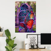 Stained Glass V1 Poster (Thuiskantoor)