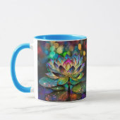 Stained Glass Vibrant Lotus Flower Mok (Links)