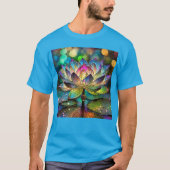 Stained Glass Vibrant Lotus Flower T-shirt (Voorkant)