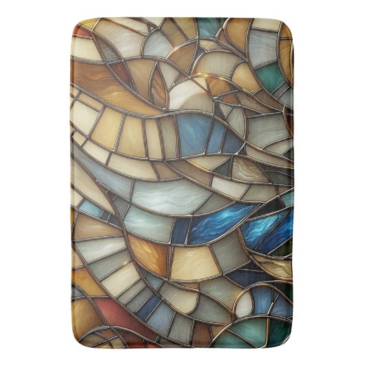 Stained Glass Waves Badmat (Voorkant Verticaal)
