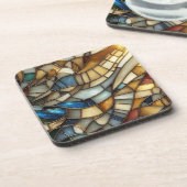 Stained Glass Waves Bier Onderzetter (Linkerzijde)