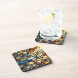 Stained Glass Waves Bier Onderzetter