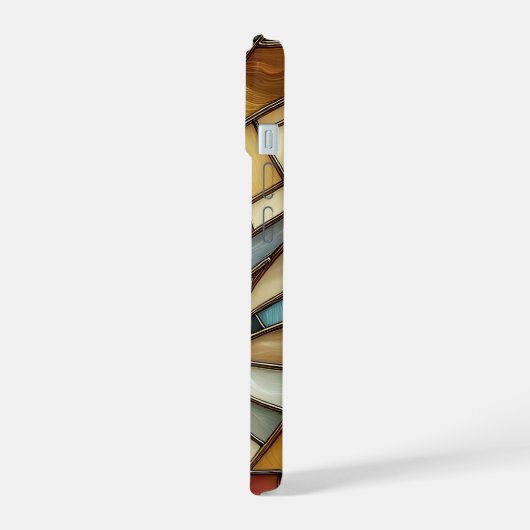 Stained Glass Waves iPhone 15 Case (Linkerkant)