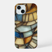 Stained Glass Waves iPhone 15 Case (Achterkant)