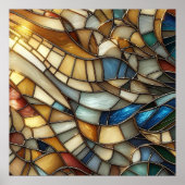 Stained Glass Waves Poster (Voorkant)