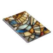 Stained Glass Waves Spiral Photo Notebook Notitieboek (Rechterzijde)