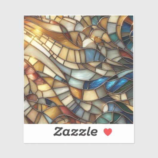 Stained Glass Waves Sticker (Vel)