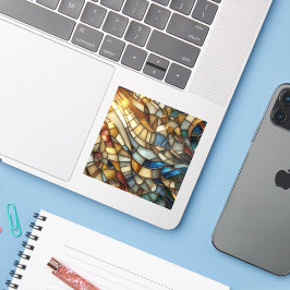 Stained Glass Waves Sticker