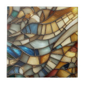 Stained Glass Waves Tegeltje (Voorkant)