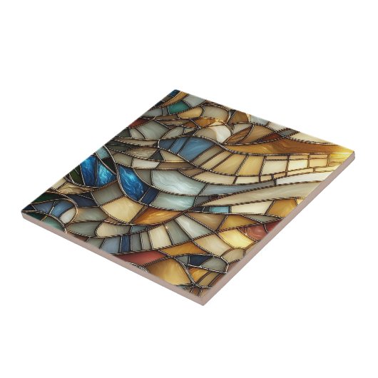 Stained Glass Waves Tegeltje (Zijkant)