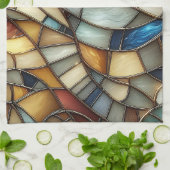 Stained Glass Waves Theedoek (Gevouwen)