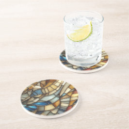 Stained Glass Waves Zandsteen Onderzetter