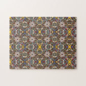 Stained glass window colorful mosaic  legpuzzel (Horizontaal)