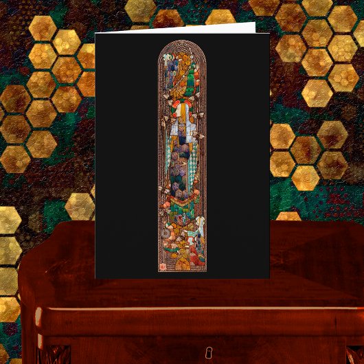 Stained Glass Window Design of St. Gobnait Kaart