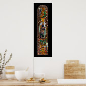 Stained Glass Window Design of St. Gobnait Poster (Keuken)