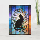 Stained Glass Window W/Cat Kaart (Voorkant)