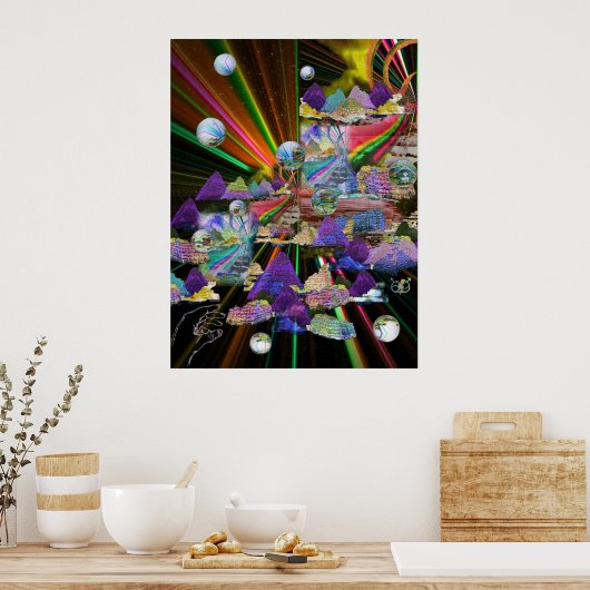 Stained Glass Windows 3-D Poster (Keuken)