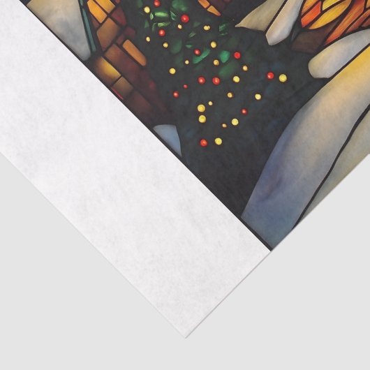 Stained Glass Winter Village Tissuepapier (Detail)