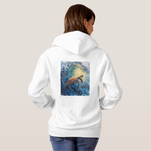 Stained Sea Turtle Hoodie (Achterkant volledig)