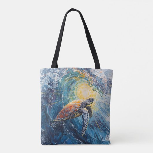 Stained Sea Turtle Tote Bag (Achterkant)