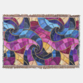 Stainglass Blue Purple Design Deken (Voorkant)