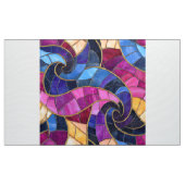 Stainglass Blue Purple Design Stof (Yard (91,4 cm))