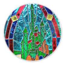 Stainglass Emerald Castle van de Tovenaar van Oz
