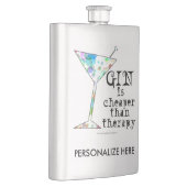 STAINLESS FLASK - GIN IS CHEAPER DAN THERAPIE HEUPFLES (Rechts)