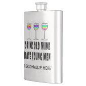 STAINLESS FLASK - OUDE WIJN DRINK, DATUM JONGE MAN FLACON (Links)