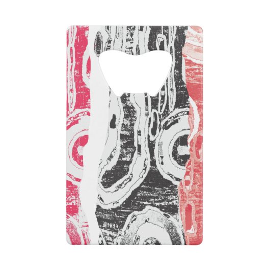 Stainless Steel Bottle Opener – Abstract Land Creditkaart Flessenopener (Voorkant)