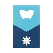 Stainless Steel Bottle Opener flag of Minnesota Creditkaart Flessenopener (Voorkant)