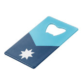 Stainless Steel Bottle Opener flag of Minnesota Creditkaart Flessenopener (Achterkant Gekanteld)