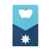 Stainless Steel Bottle Opener flag of Minnesota Creditkaart Flessenopener (Achterkant)