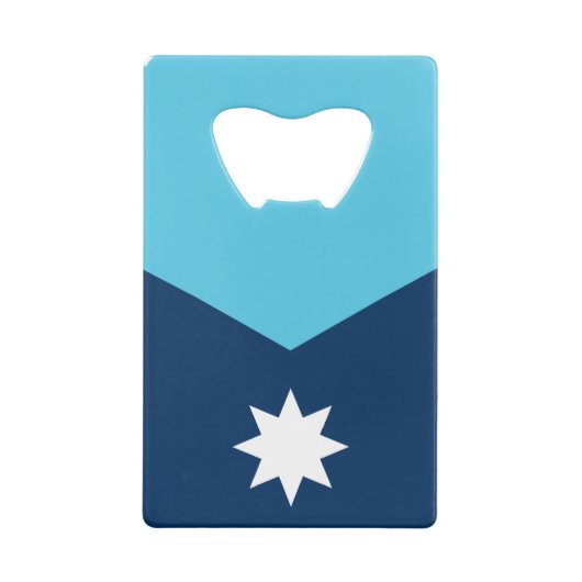 Stainless Steel Bottle Opener flag of Minnesota Creditkaart Flessenopener (Achterkant)