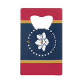 Stainless Steel Bottle Opener flag of Mississippi Creditkaart Flessenopener (Voorkant)
