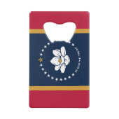 Stainless Steel Bottle Opener flag of Mississippi Creditkaart Flessenopener (Achterkant)