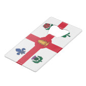 Stainless Steel Bottle Opener flag of Montreal Creditkaart Flessenopener (Achterkant Gekanteld)