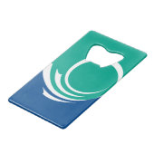 Stainless Steel Bottle Opener flag of Ottawa Creditkaart Flessenopener (Voorkant Gekanteld)