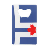 Stainless Steel Bottle Opener flag of Toronto Creditkaart Flessenopener (Achterkant)