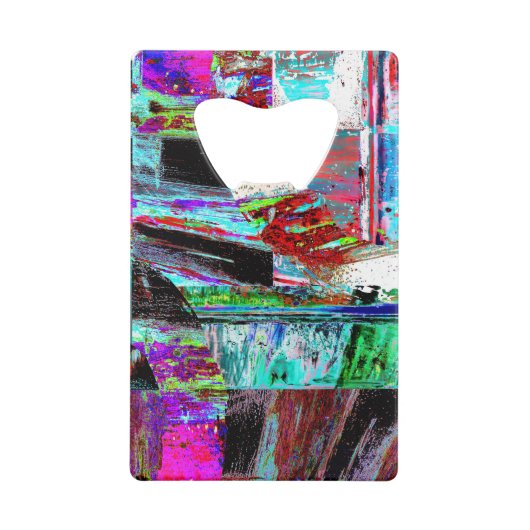 Stainless Steel Bottle Opener – Neon Pulse Creditkaart Flessenopener (Voorkant)