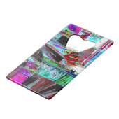 Stainless Steel Bottle Opener – Neon Pulse Creditkaart Flessenopener (Voorkant Gekanteld)