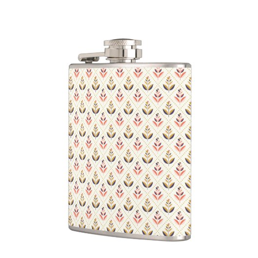 Stainless steel flask with a pattern  heupfles (Links)