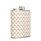 Stainless steel flask with a pattern  heupfles (Rechts)