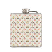 Stainless steel flask with a pattern  heupfles (Achterkant)