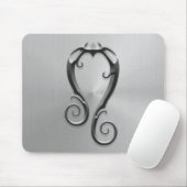 Stainless Steel Leo-symbool Muismat (Met muis)