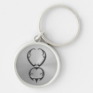 Stainless Steel Taurus Symbool Sleutelhanger