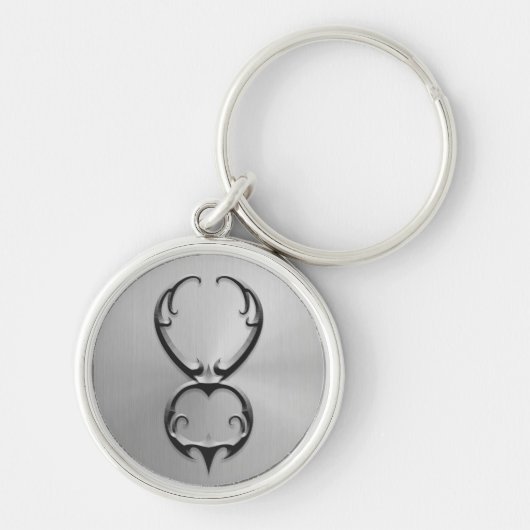Stainless Steel Taurus Symbool Sleutelhanger (Voorkant)