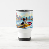 Stainless Steel Travel Mug Boating Dog Image Reisbeker (Center)