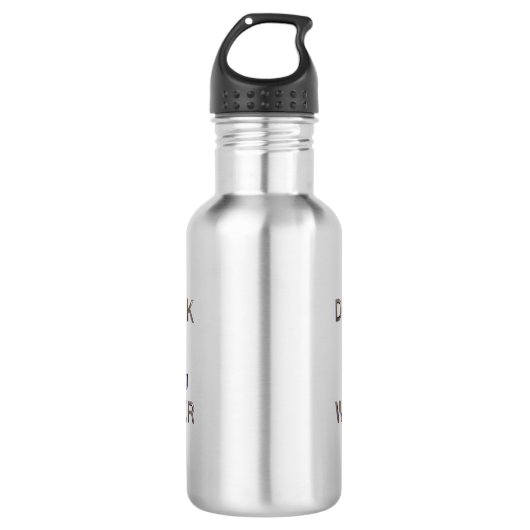 Stainless Steel Water Bottle – Drink Water Waterfles (Voorkant)